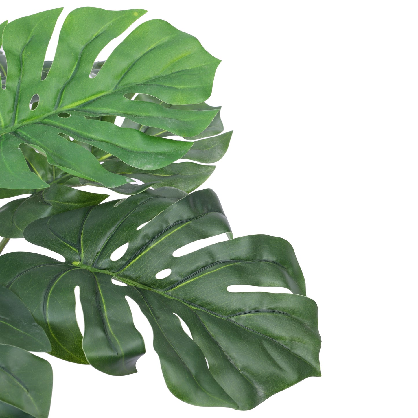 Artificial Monstera Plant in Black Pot (2 Feet)