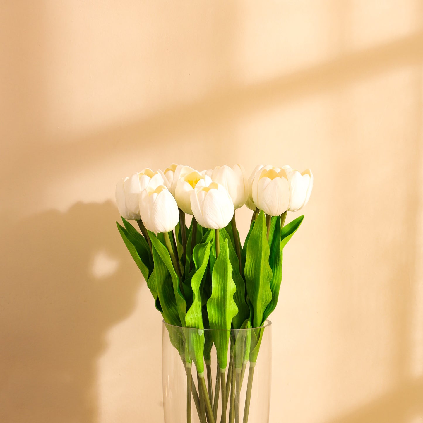 Artificial Tulip Flower Sticks (5 Sticks, 1.6 Feet, White)