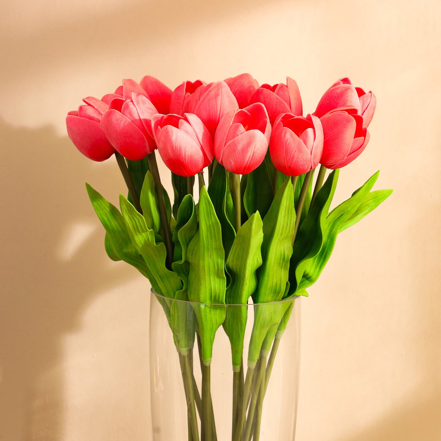 Artificial Tulip Flower Sticks (5 Sticks, 1.6 Feet Pink)