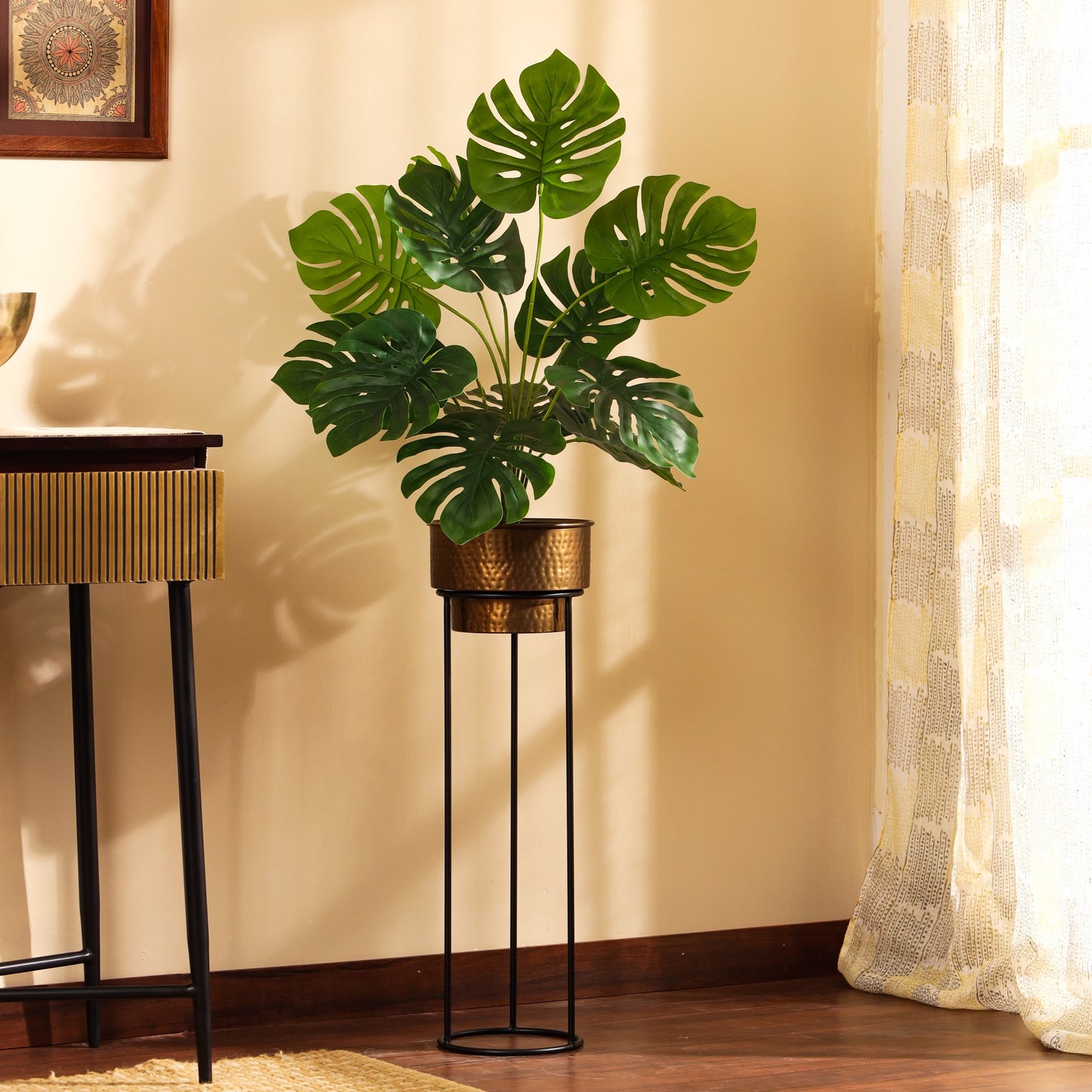 Artificial Monstera Potted Plant (2 Feet)