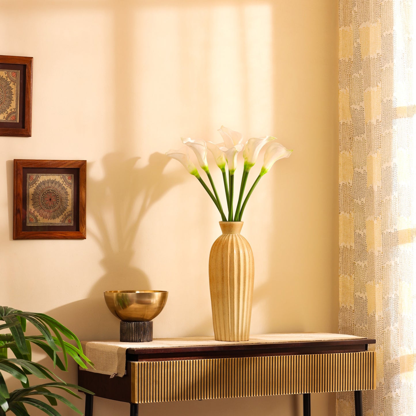Artificial Calla Lily Flower Sticks (5 Sticks, 2.2 Feet, White)