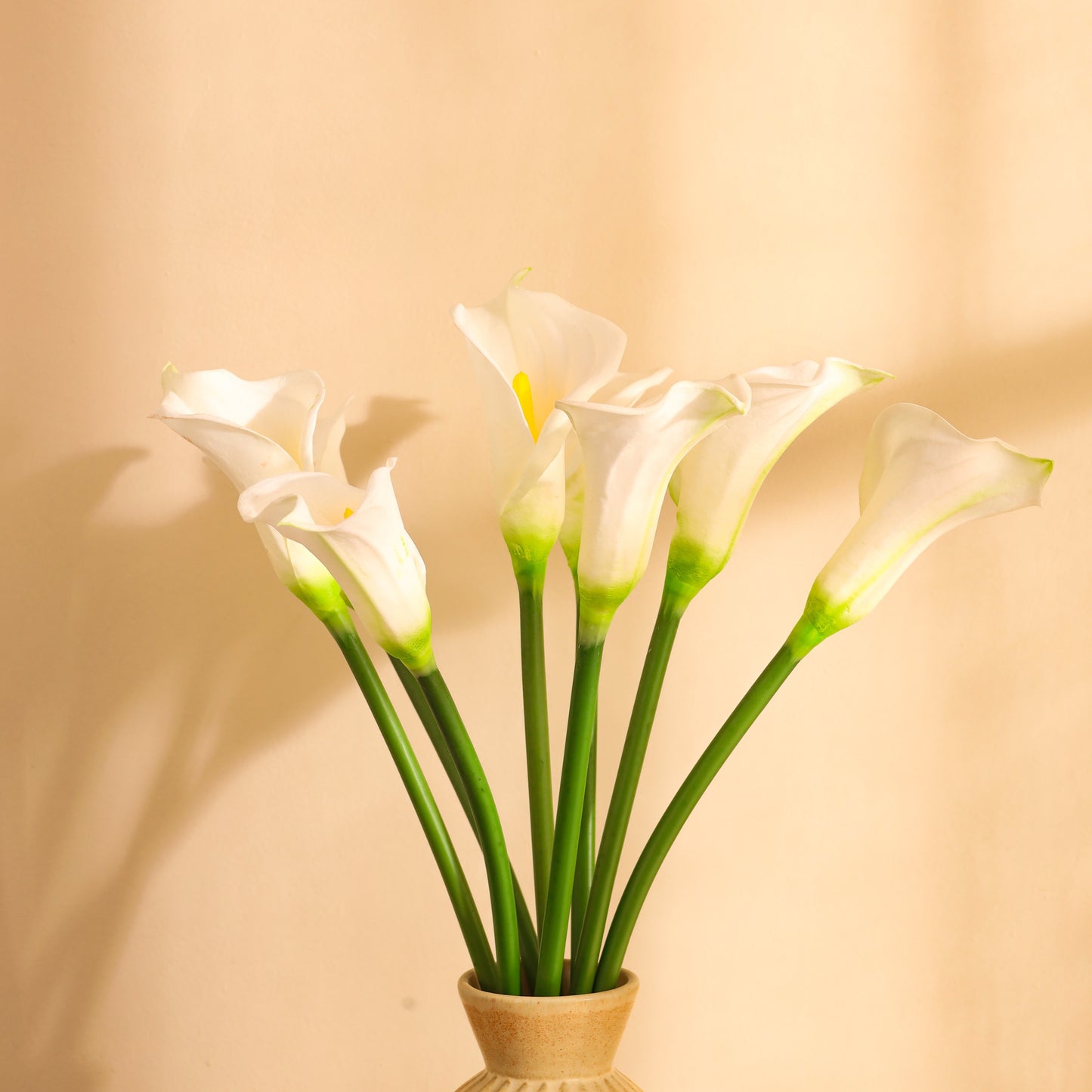Artificial Calla Lily Flower Sticks (5 Sticks, 2.2 Feet, White)
