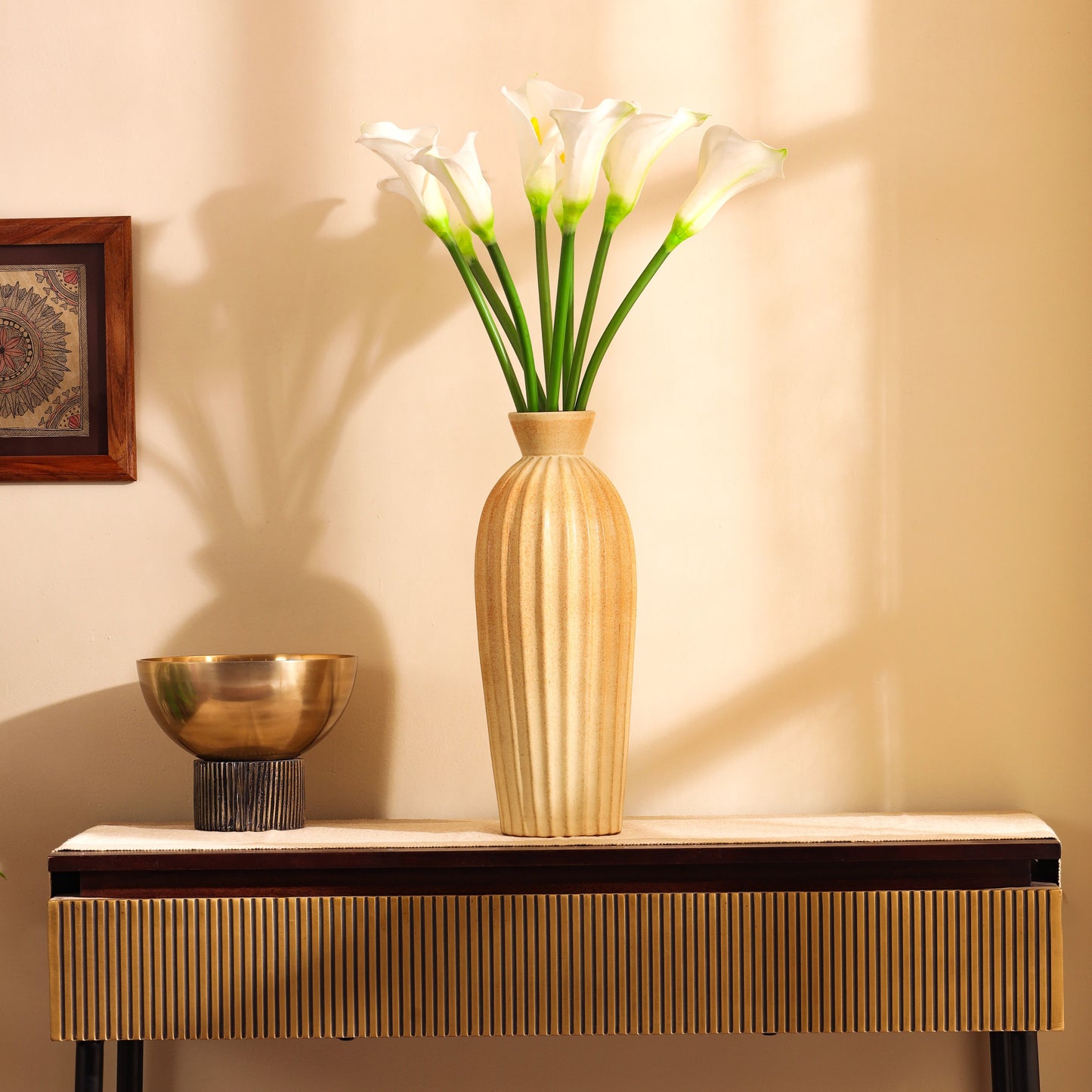 Artificial Calla Lily Flower Sticks (5 Sticks, 2.2 Feet, White)