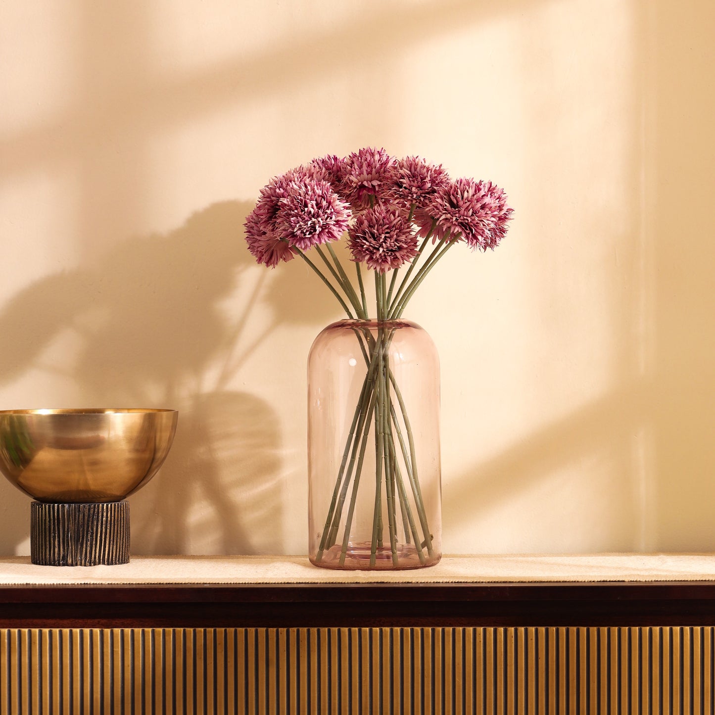 Artificial Chrysanthemum Flower Sticks (6 Sticks, 1.5 Feet, Purple)