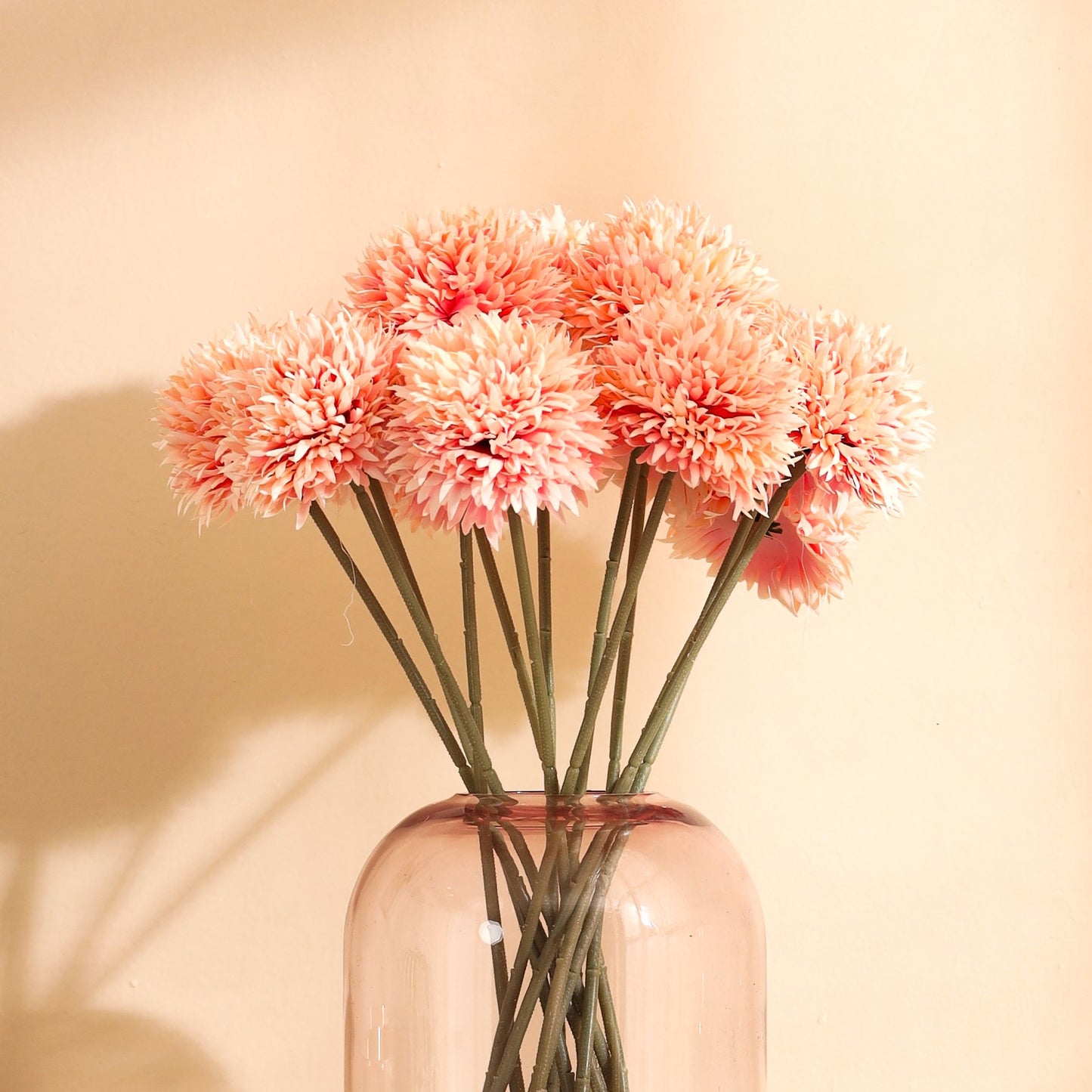 Artificial Chrysanthemum Flower Sticks (6 Sticks, 1.5 Feet, Peach)