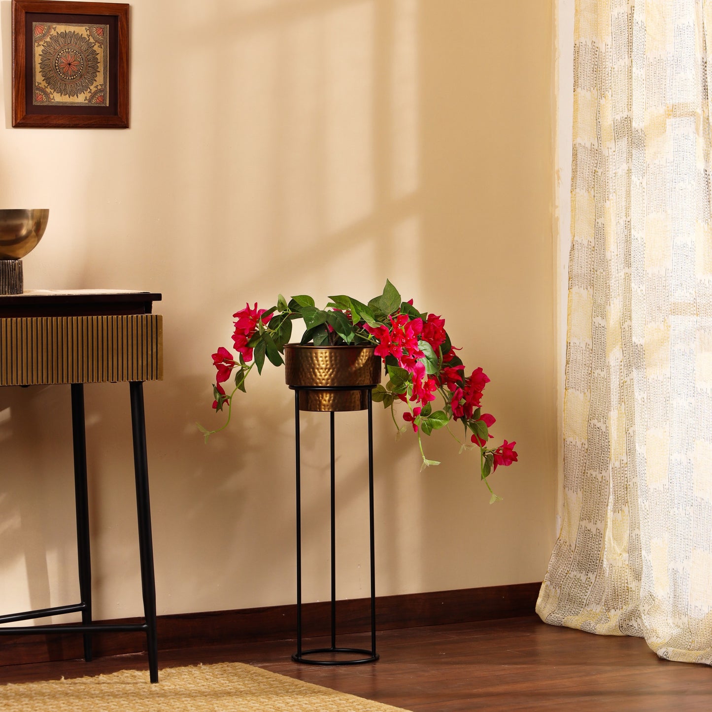 Artificial Bougainvillea Flower Potted Plant (1.2 Feet)