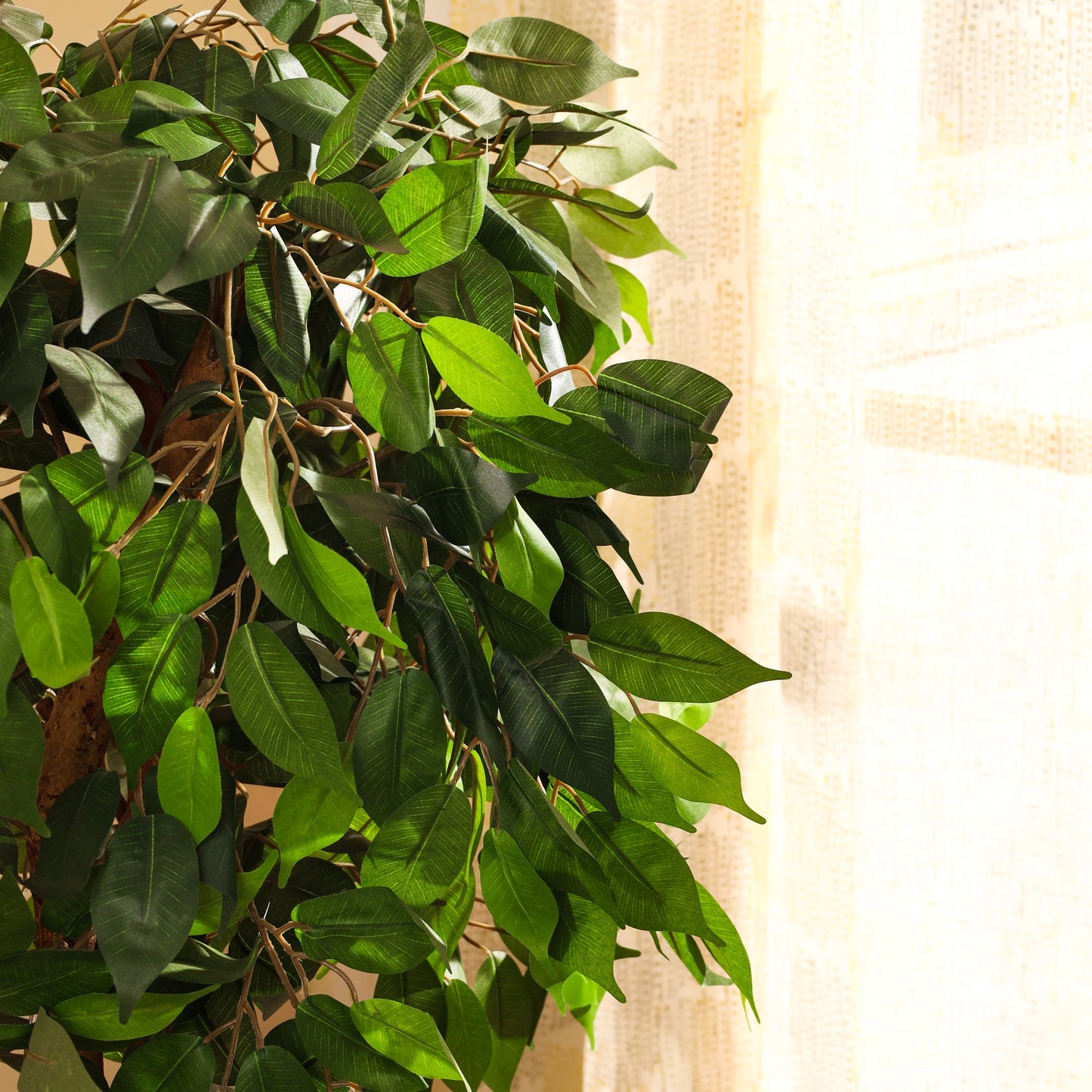 Artificial Ficus Plant in Black Pot (4 Feet)