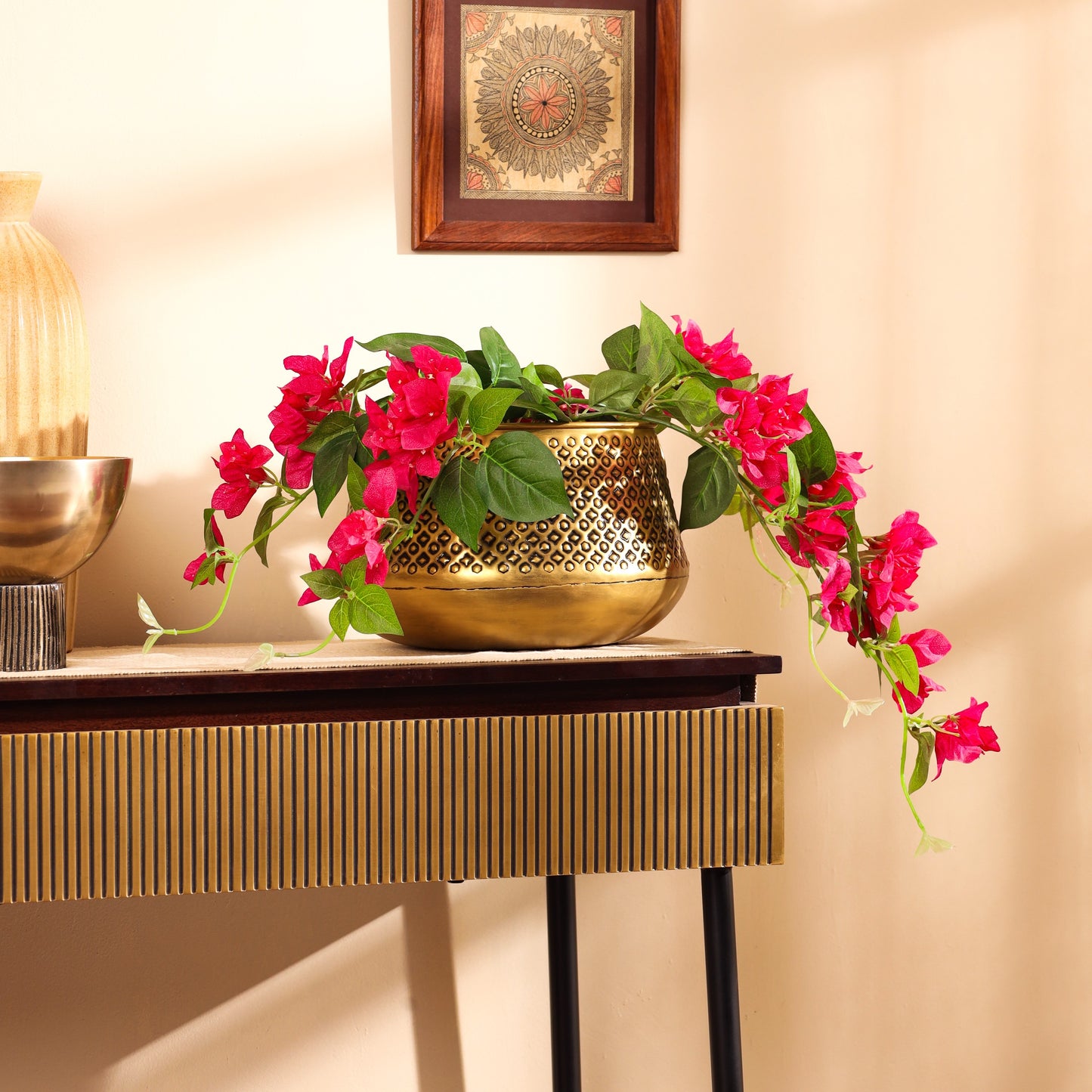 Artificial Bougainvillea Flower Potted Plant (1.2 Feet)