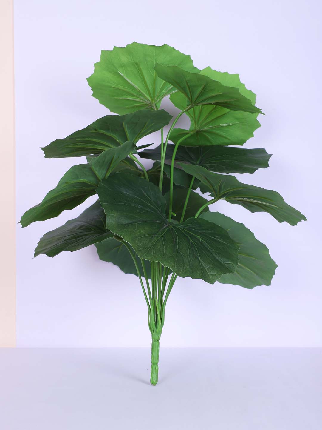 1.8 Feet Luxe Artificial Green Begonia Leaf Plant with 12 Big Leaves with Pot- Premium Artificial Plant for Home and Interior Decor for indoor and outdoor use 
