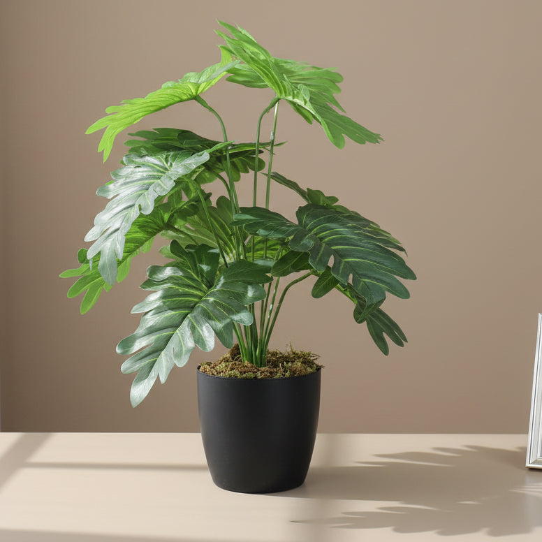 1.8 Feet Luxe Artificial Philodendron Plant with 12 Big Leaves with Pot- Premium Artificial Plant for Home and Interior Decor for indoor and outdoor use 