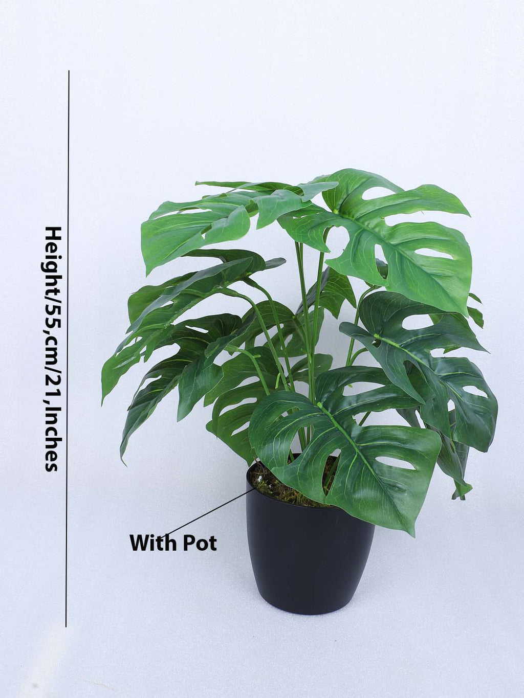 1.8 Feet Luxe Faux Monstera Plant with 12 Big Leaves with Pot- Premium Artificial Plant for Home and Interior Decor for indoor and outdoor use 