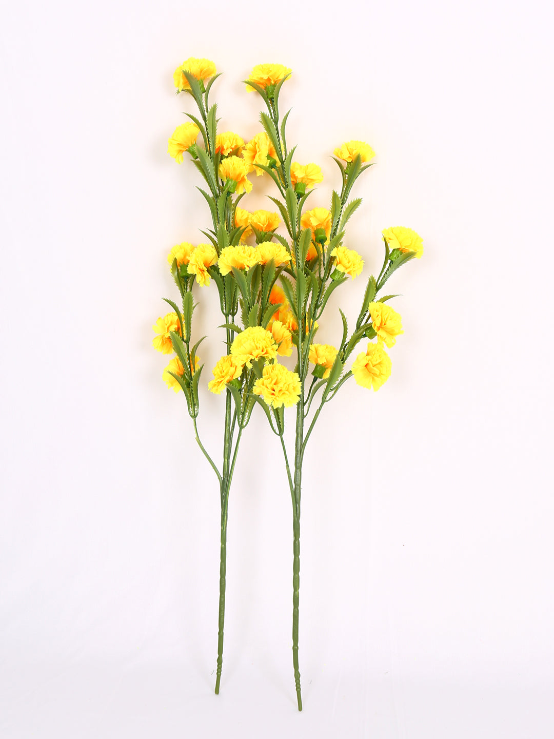 1.8 Feet Premium 2 Pc Artificial Yellow Chrysanthemum Flower Sticks without Vase- Luxe Faux Flowers for Home and Office Decor for indoor and outdoor use, desks, table, living room, kitchen, balcony, offices 