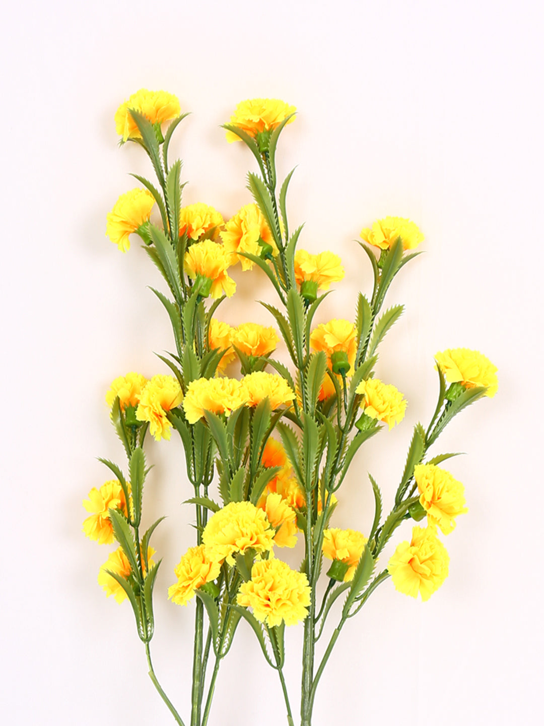 1.8 Feet Premium 2 Pc Artificial Yellow Chrysanthemum Flower Sticks without Vase- Luxe Faux Flowers for Home and Office Decor for indoor and outdoor use, desks, table, living room, kitchen, balcony, offices 