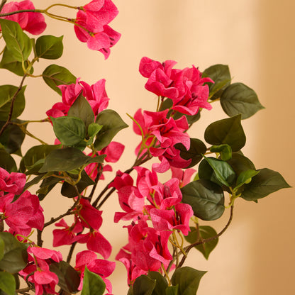 Artificial Bougainvillea Plant for Home Décor – Realistic Indoor Plant (With Pot, 3 Feet)