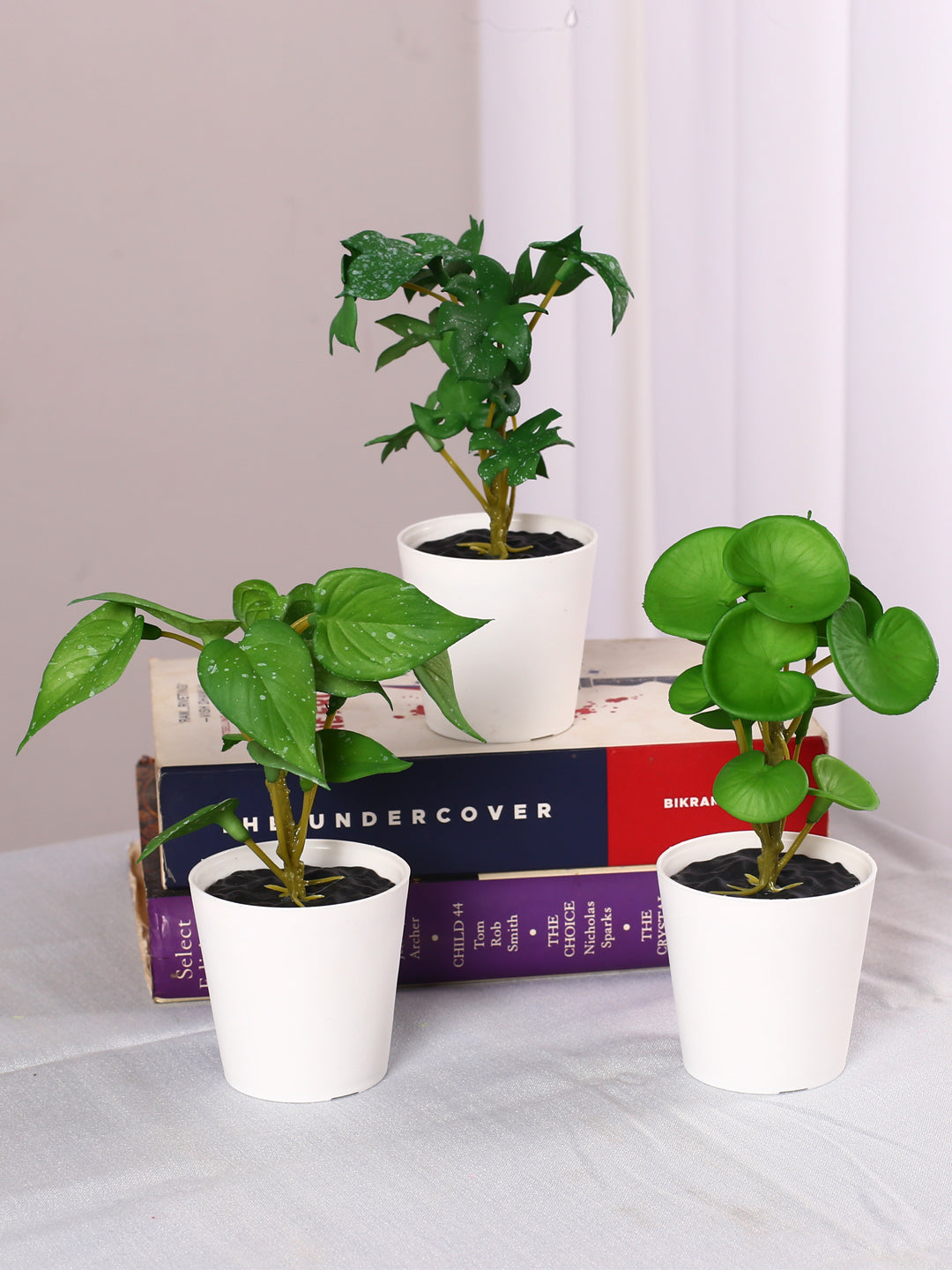 14 CM Artificial Succulent Desk Plants with Pot- Pack of 3- Premium Faux Table Plants for Home and Office Decor for indoor and outdoor use, desks, tables, kitchen tops, gardens