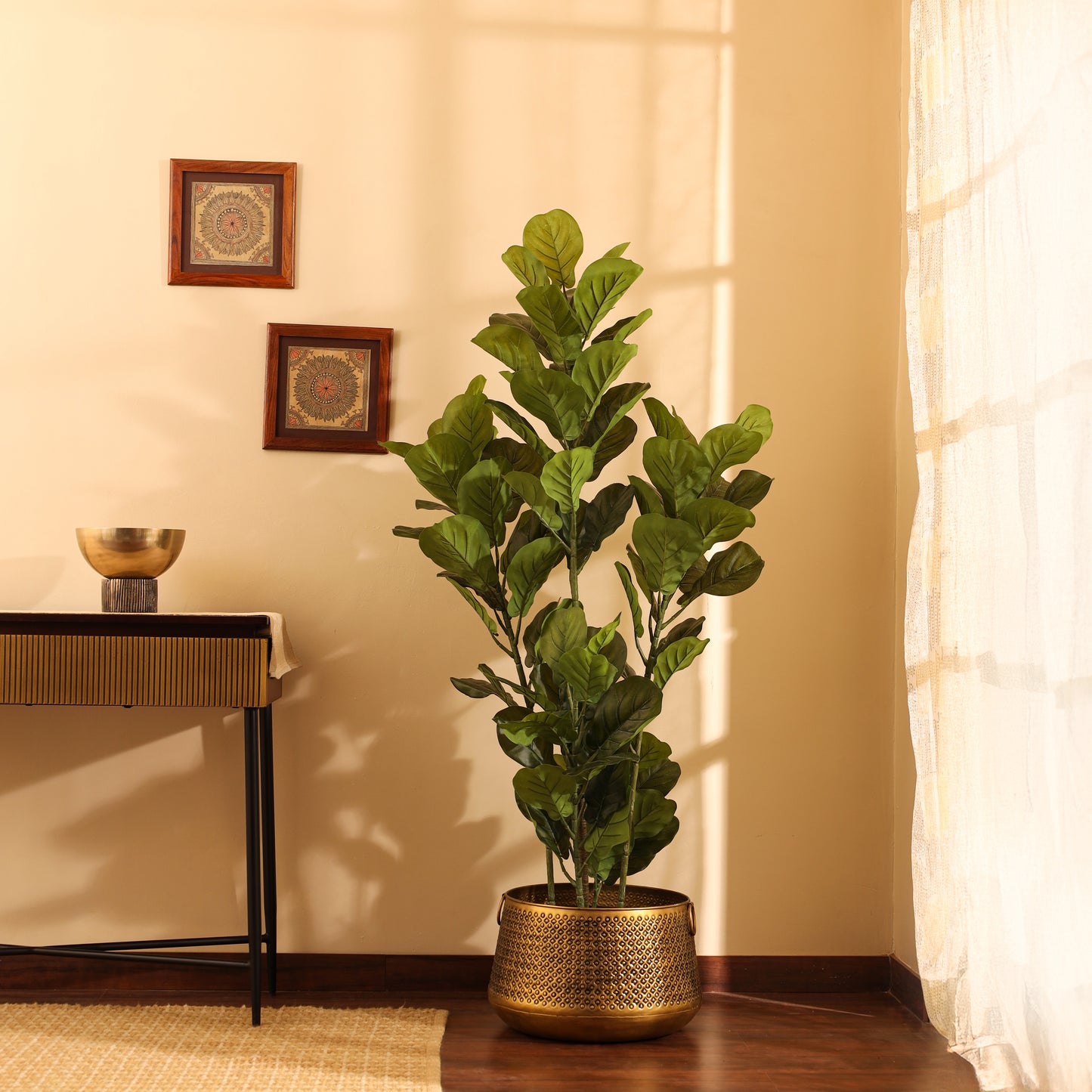Tall Artificial Fiddle Leaf Fig Plant – With Pot (5 Feet)