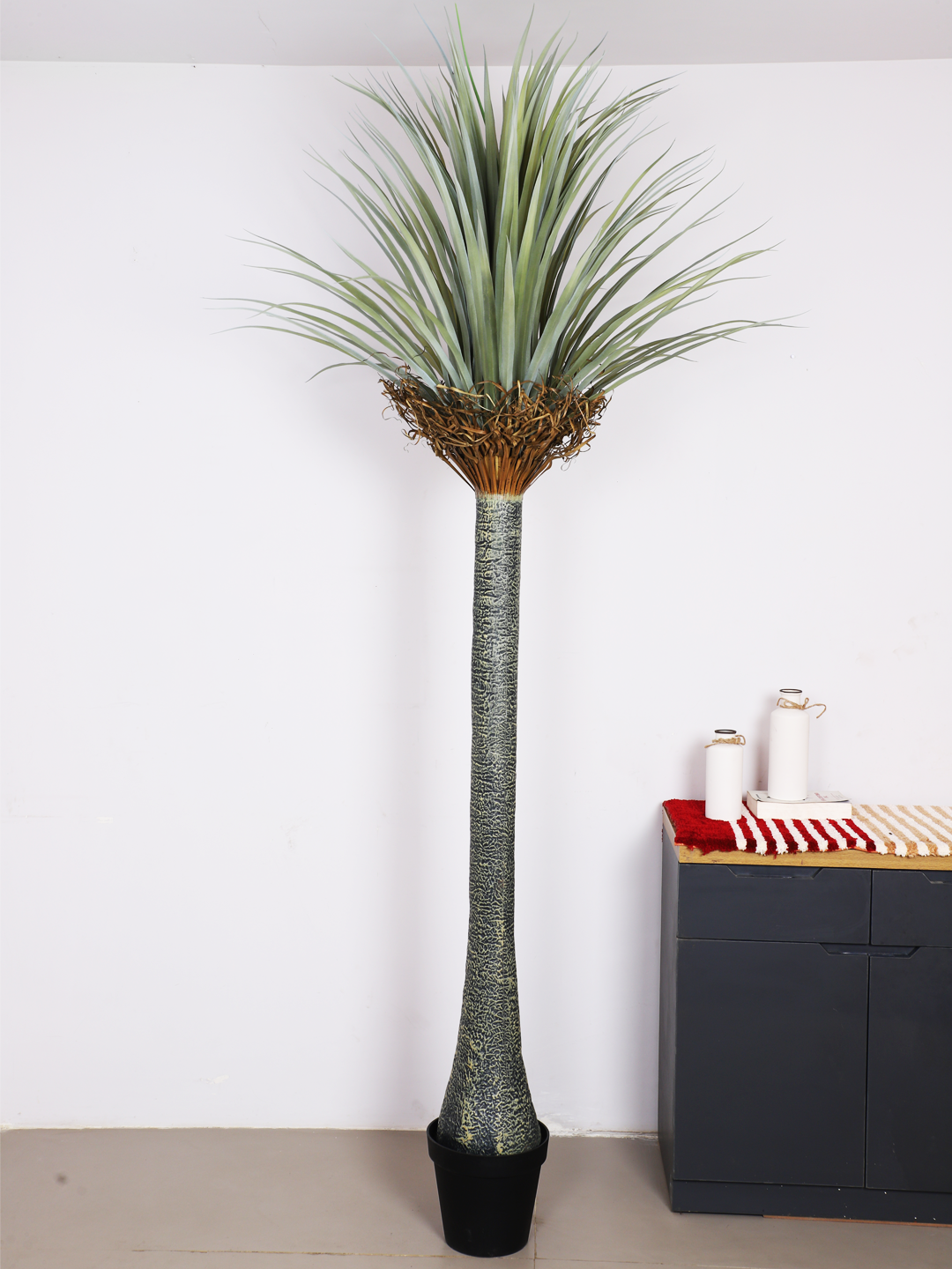 Tall 7.5 Feet Artificial Yucca Palm Plant with Pot- Faux Artificial Plant for Home Decor