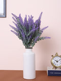 1 Foot Artificial Blue Lavender Flower Bouquets without Vase- Pack of 3- Premium Artificial Flowers for Home and Office Decor for indoor and outdoor decor 