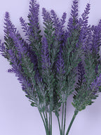 1 Foot Artificial Blue Lavender Flower Bouquets without Vase- Pack of 3- Premium Artificial Flowers for Home and Office Decor for indoor and outdoor decor 