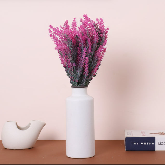 1 Foot Artificial Purple Lavender Flower Bouquets without Vase- Pack of 3- Premium Artificial Flowers for Home and Office Decor for indoor and outdoor decor 