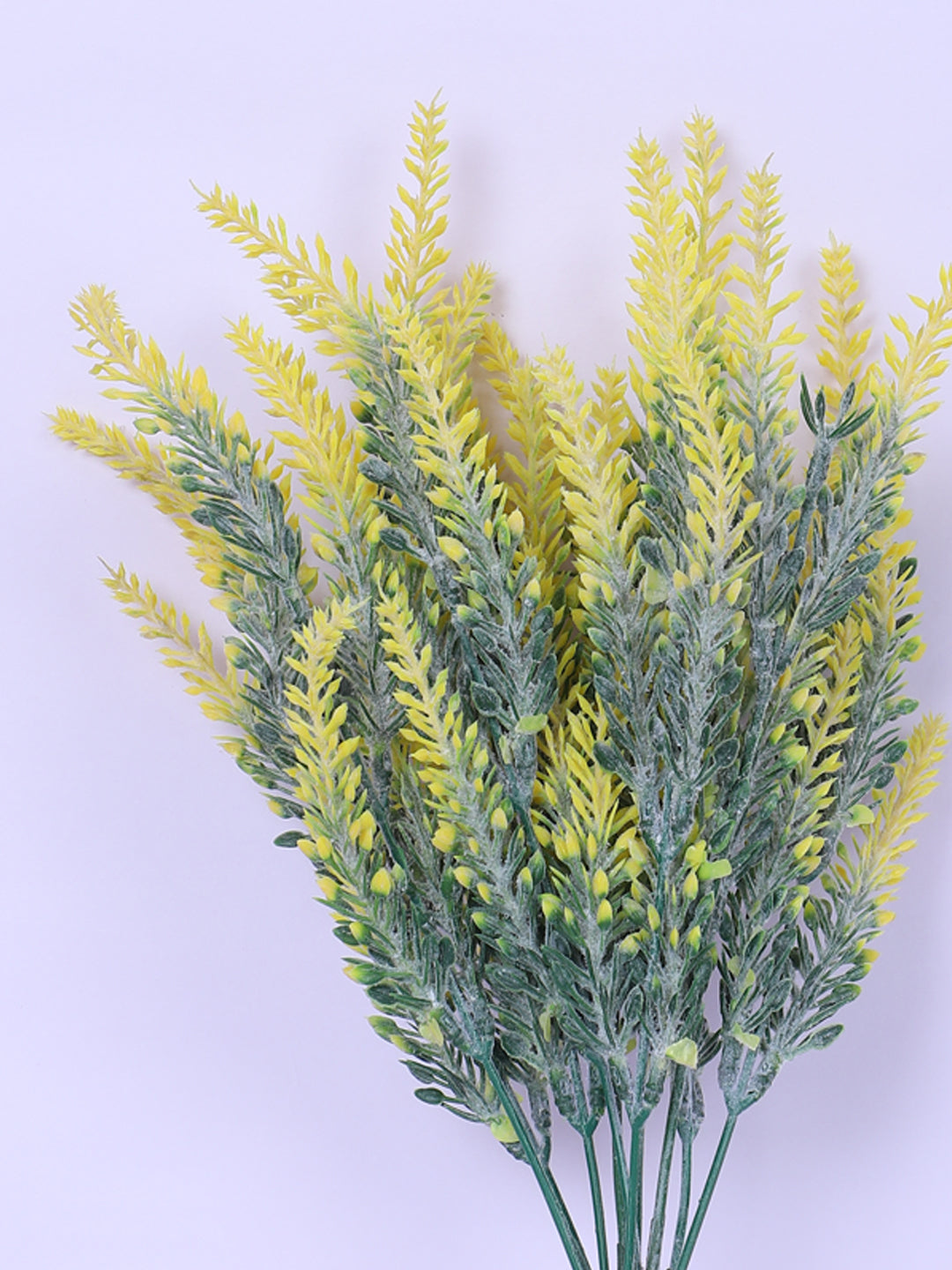 1 Foot Artificial Yellow Lavender Flower Bouquets without Vase- Pack of 3- Premium Artificial Flowers for Home and Office Decor) for indoor and outdoor use 