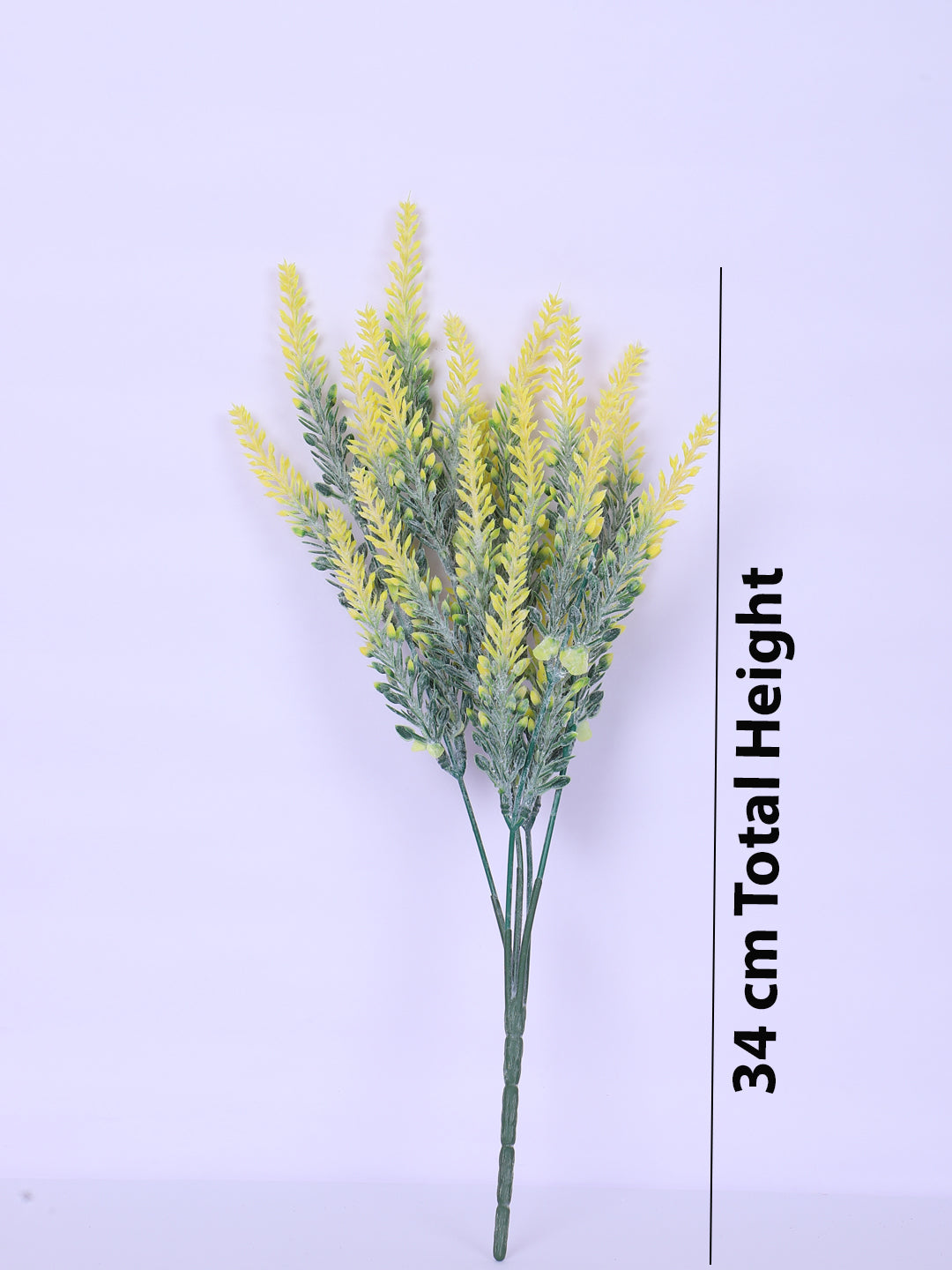 1 Foot Artificial Yellow Lavender Flower Bouquets without Vase- Pack of 3- Premium Artificial Flowers for Home and Office Decor) for indoor and outdoor use 