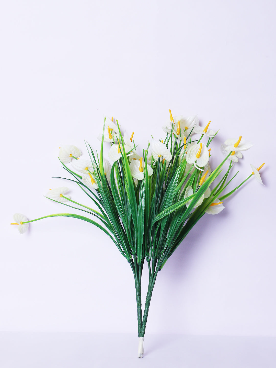 1 Foot Faux White Calla Lily Flower Bouquets without Vase- Pack of 3- Premium Artificial Flowers For Home and Interior Decor for indoor and outdoor use 