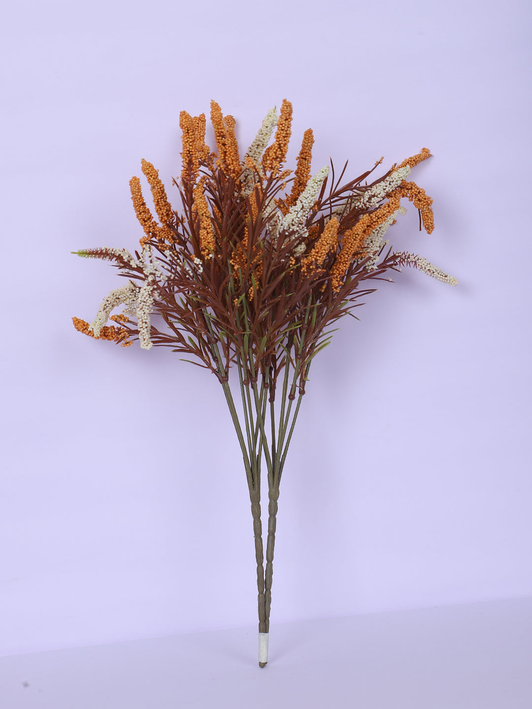 1 Foot Luxe Artificial Autumn White Hogla Flower Bouquets without Vase- Pack of 3- Faux Artificial Flowers for Home and Interior Decor for indoor and outdoor use  