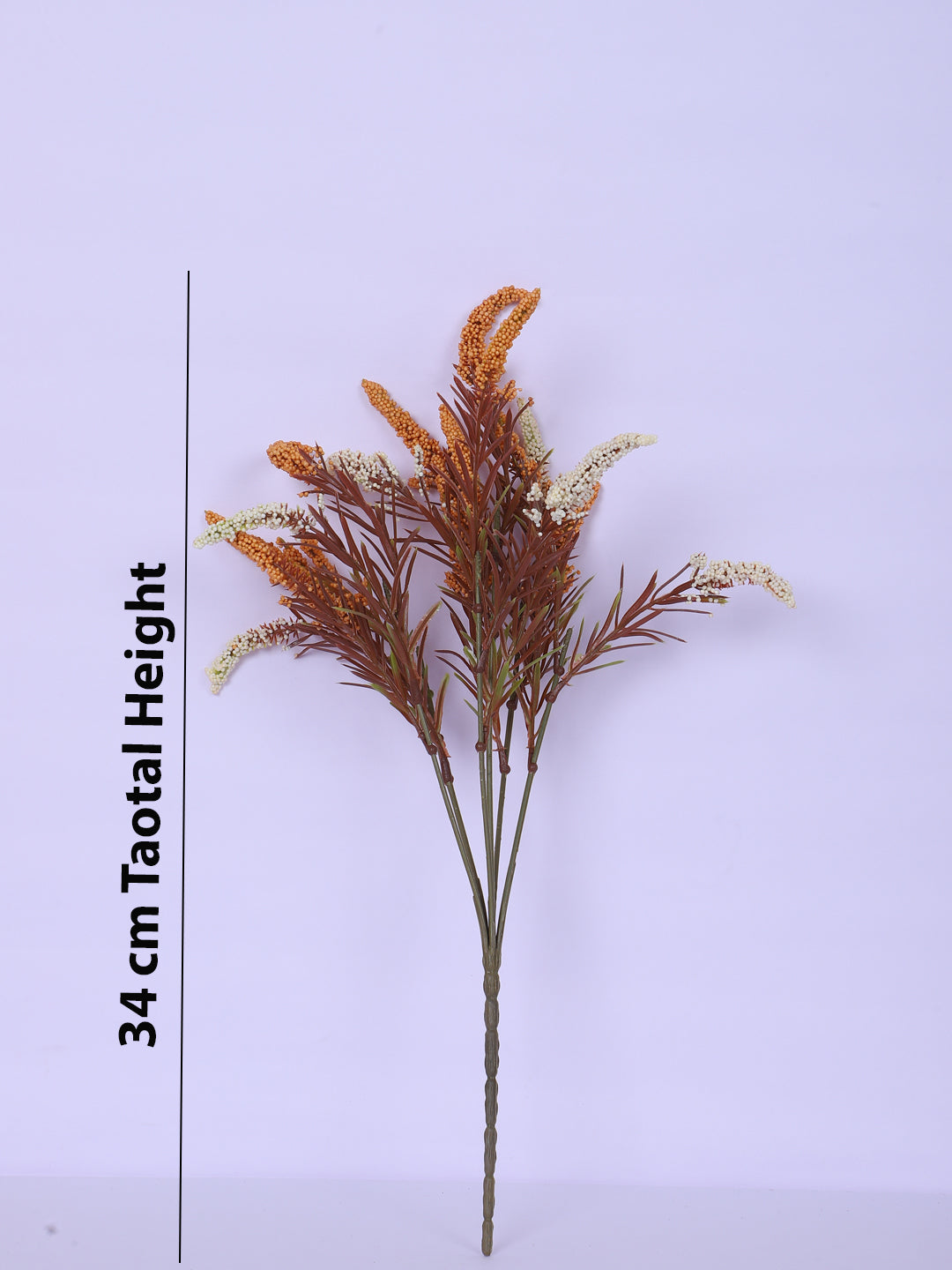 1 Foot Luxe Artificial Autumn White Hogla Flower Bouquets without Vase- Pack of 3- Faux Artificial Flowers for Home and Interior Decor for indoor and outdoor use  