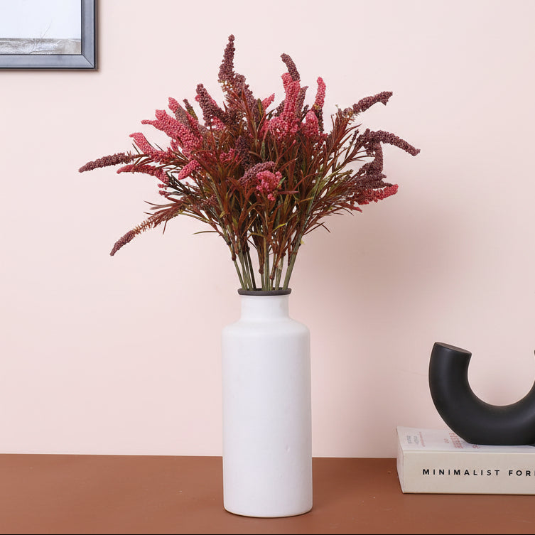 1 Foot Luxe Artificial Brown Hogla Flower Bouquets without Vase- Pack of 3- Faux Artificial Flowers for Home and Interior Decor for indoor and outdoor use 