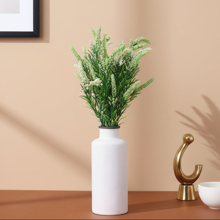 1 Foot Luxe Artificial Green Hogla Flower Bouquets without Vase- Pack of 3- Faux Artificial Flowers for Home and Interior Decor for indoor and outdoor use 