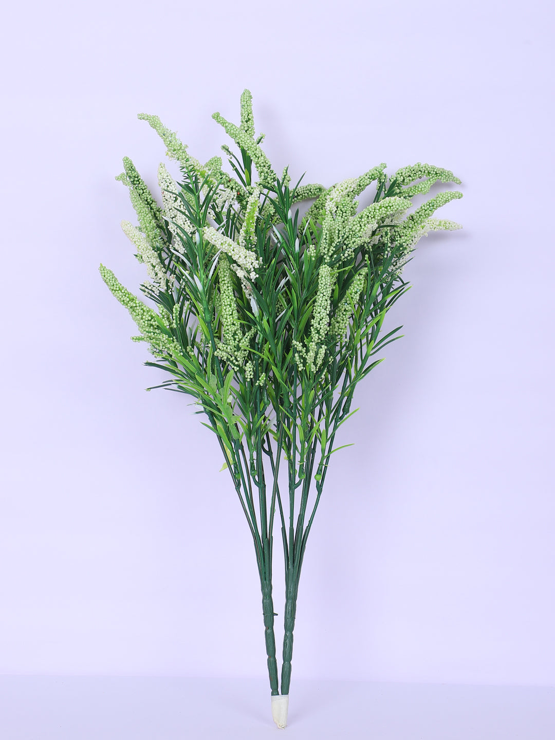 1 Foot Luxe Artificial Green Hogla Flower Bouquets without Vase- Pack of 3- Faux Artificial Flowers for Home and Interior Decor for indoor and outdoor use 