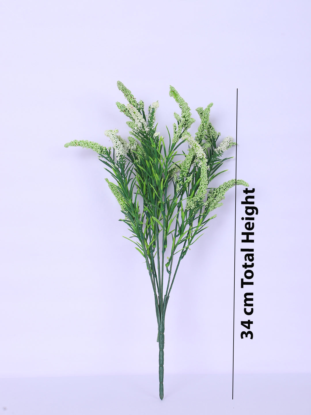 1 Foot Luxe Artificial Green Hogla Flower Bouquets without Vase- Pack of 3- Faux Artificial Flowers for Home and Interior Decor for indoor and outdoor use 