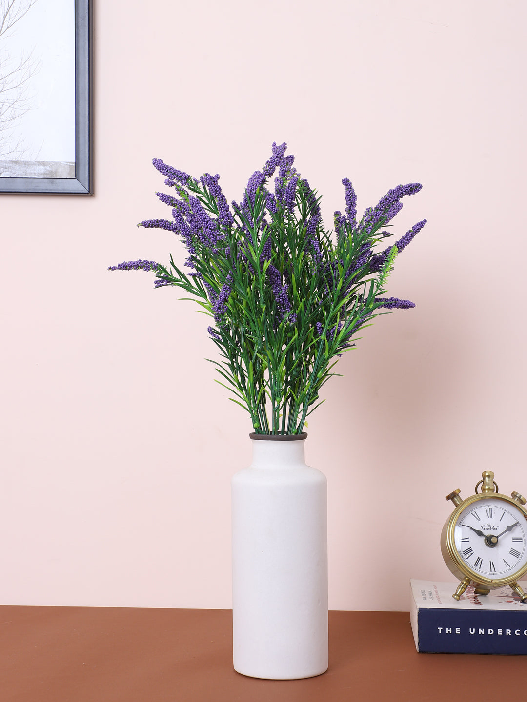 1 Foot Luxe Artificial Purple Hogla Flower Bouquets without Vase- Pack of 3- Faux Artificial Flowers for Home and Interior Decor for indoor and outdoor decor