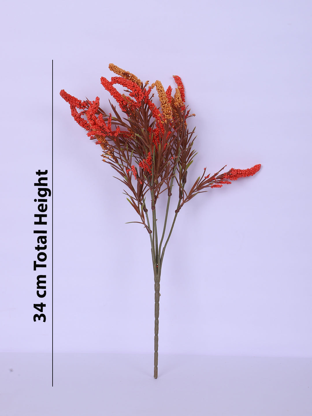 1 Foot Luxe Artificial Red Hogla Flower Bouquets without Vase- Pack of 3- Faux Artificial Flowers for Home and Interior Decor for indoor and outdoor use  