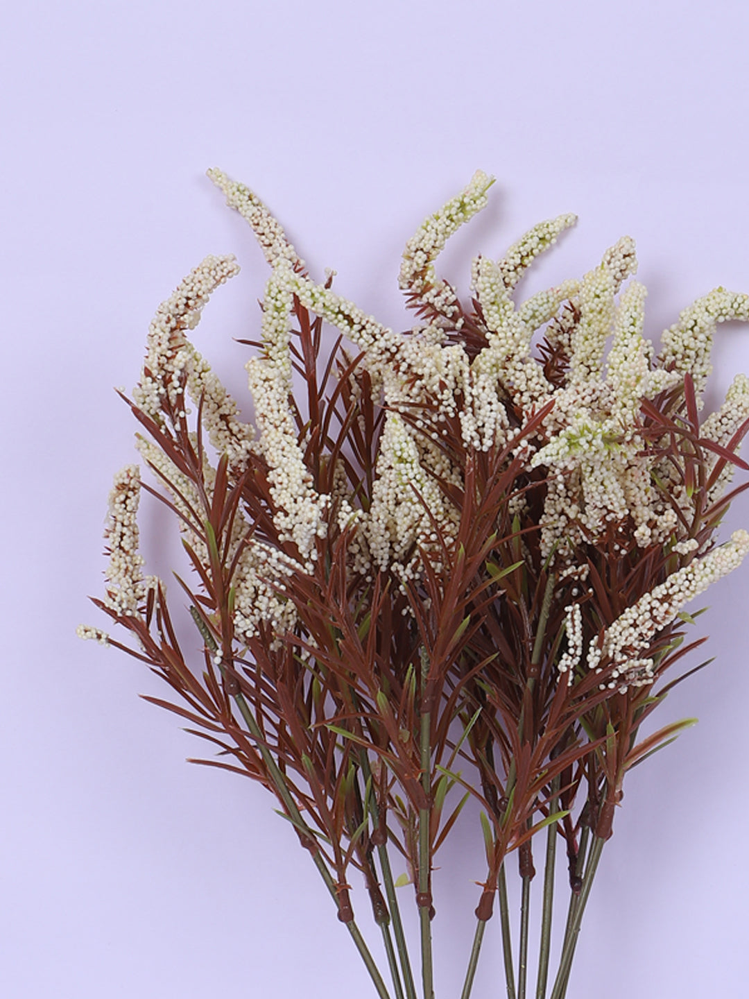 1 Foot Luxe Artificial White Hogla Flower Bouquets without Vase- Pack of 3- Faux Artificial Flowers for Home and Interior Decor for indoor and outdoor use 