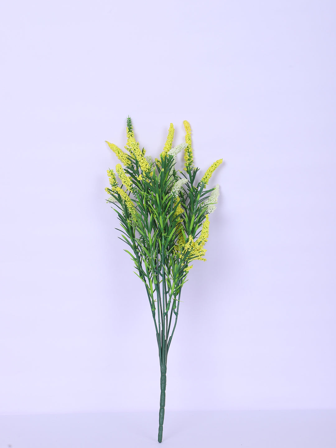 1 Foot Luxe Artificial Yellow Hogla Flower Bouquets without Vase- Pack of 3- Faux Artificial Flowers for Home and Interior Decor for indoor and outdoor use 