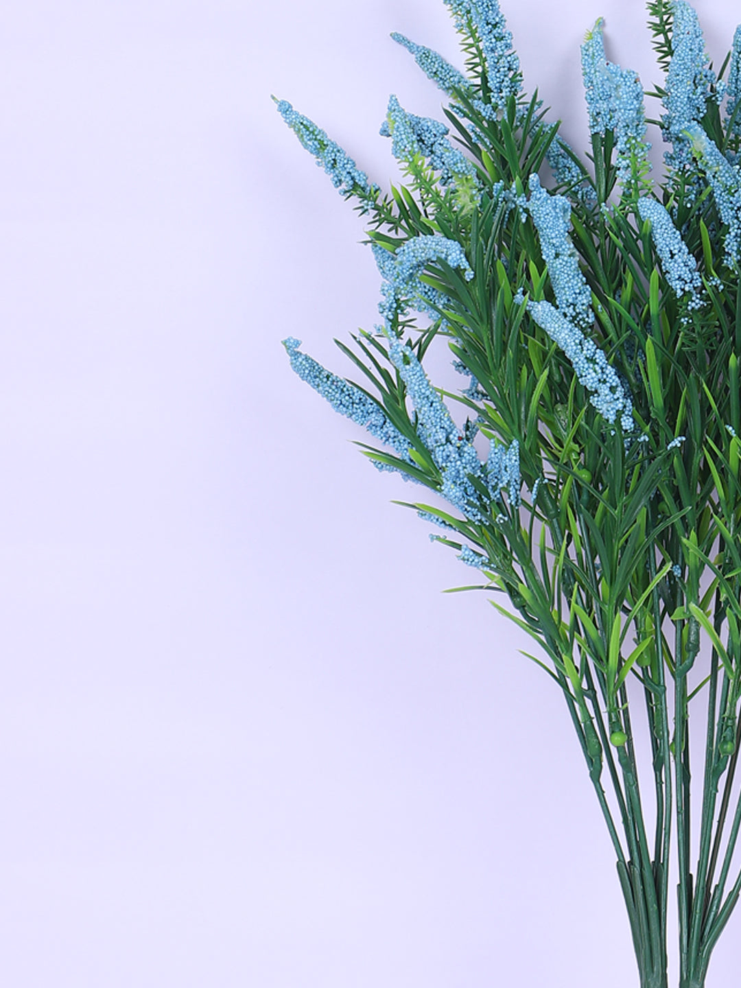 1 Foot Luxe Faux Blue Hogla Flower Bouquets without Vase- Pack of 3- Faux Artificial Flowers for Home and Interior Decor for outdoor and indoor use 