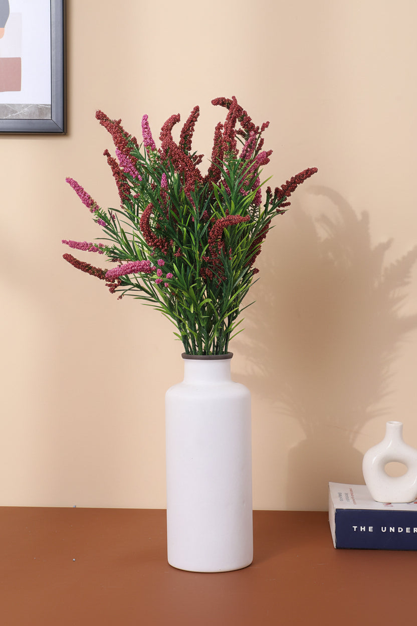 1 Foot Luxe Artificial Brown Hogla Flower Bouquets without Vase- Pack of 3- Faux Flowers for Home and Interior Decor for indoor and outdoor use 