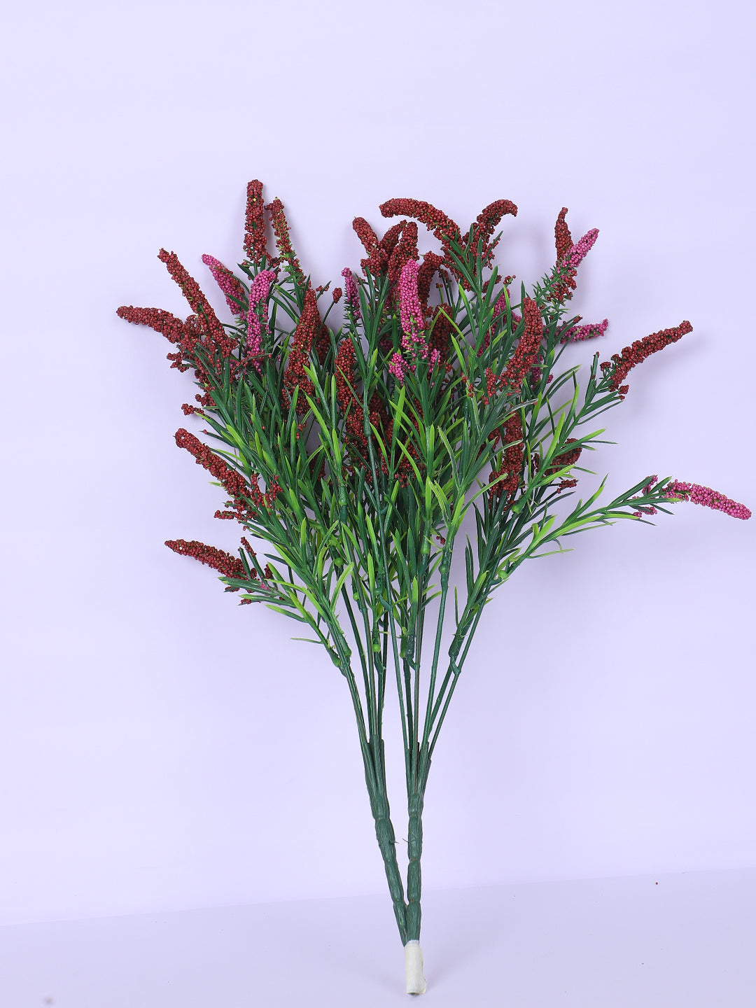 1 Foot Luxe Faux Brown Hogla Flower Bouquets without Vase- Pack of 3- Faux Flowers for Home and Interior Decor for indoor and outdoor use 