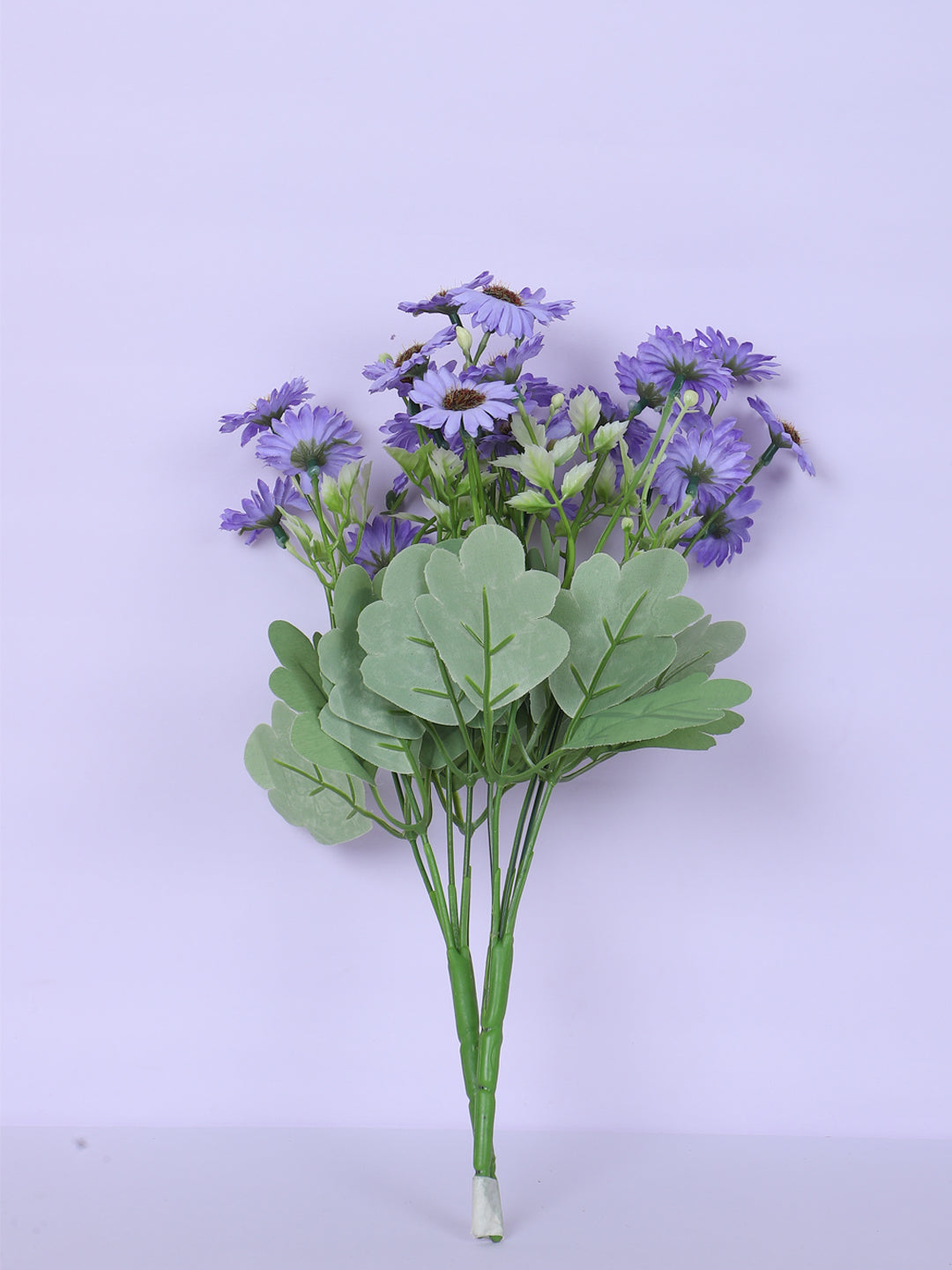 1 Foot Premium Artificial Blue Daisy Flower Bouquets without Vase -Pack of 3- Faux Flowers for Home and Interior Decor for indoor and outdoor use 