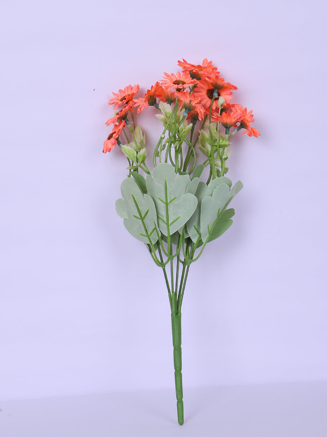 1 Foot Premium Artificial Orange Daisy Flower Bouquets without Vase -Pack of 3- Faux Flowers for Home and Interior Decor for indoor and outdoor use 