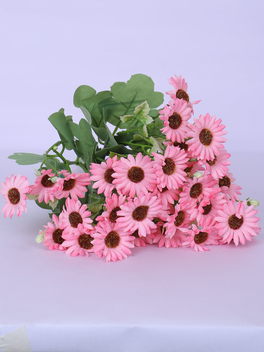 1 Foot Premium Artificial Pink Daisy Flower Bouquets without Vase -Pack of 3- Faux Flowers for Home and Interior Decor 