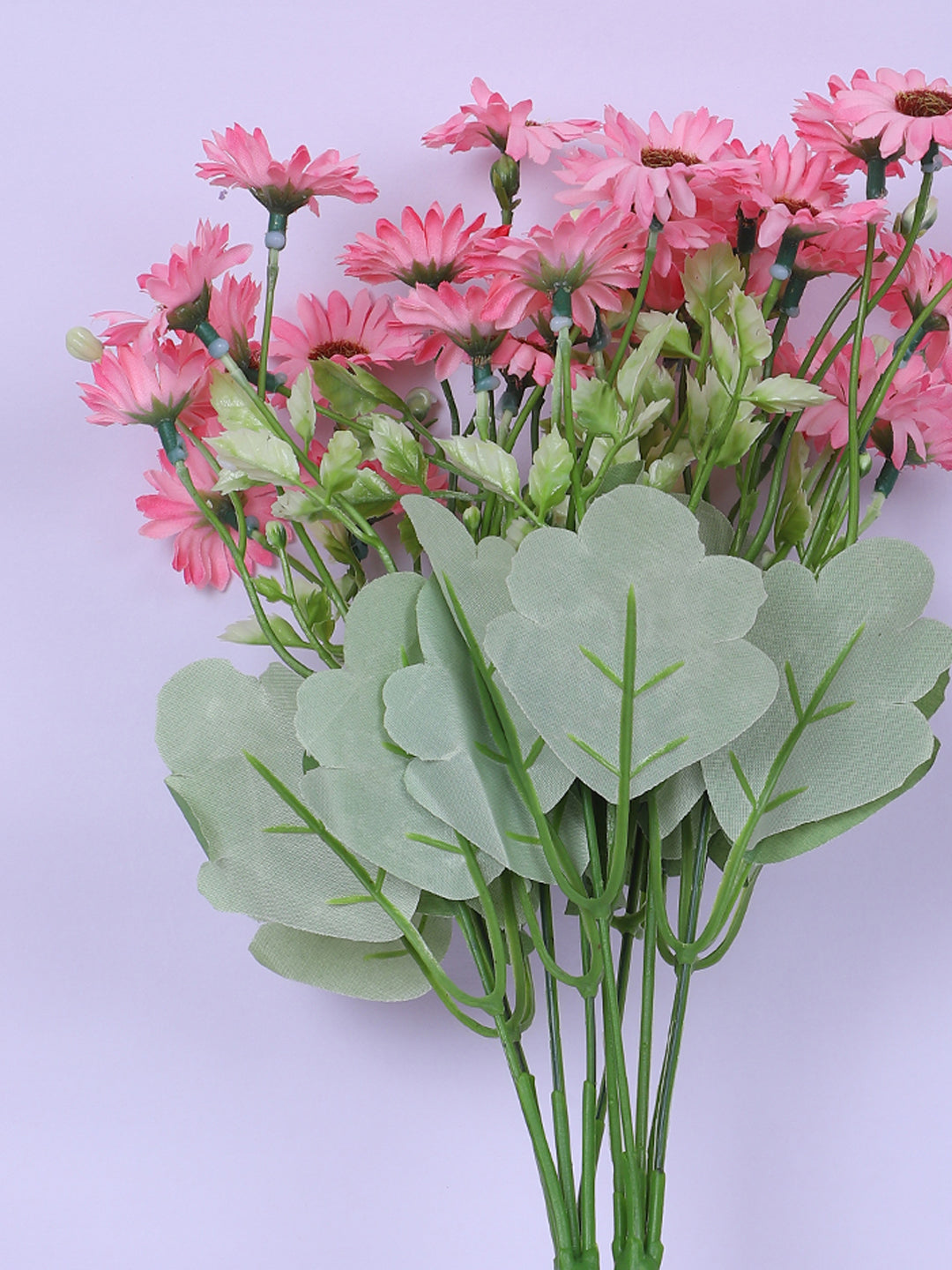 1 Foot Premium Artificial Pink Daisy Flower Bouquets without Vase -Pack of 3- Faux Flowers for Home and Interior Decor 