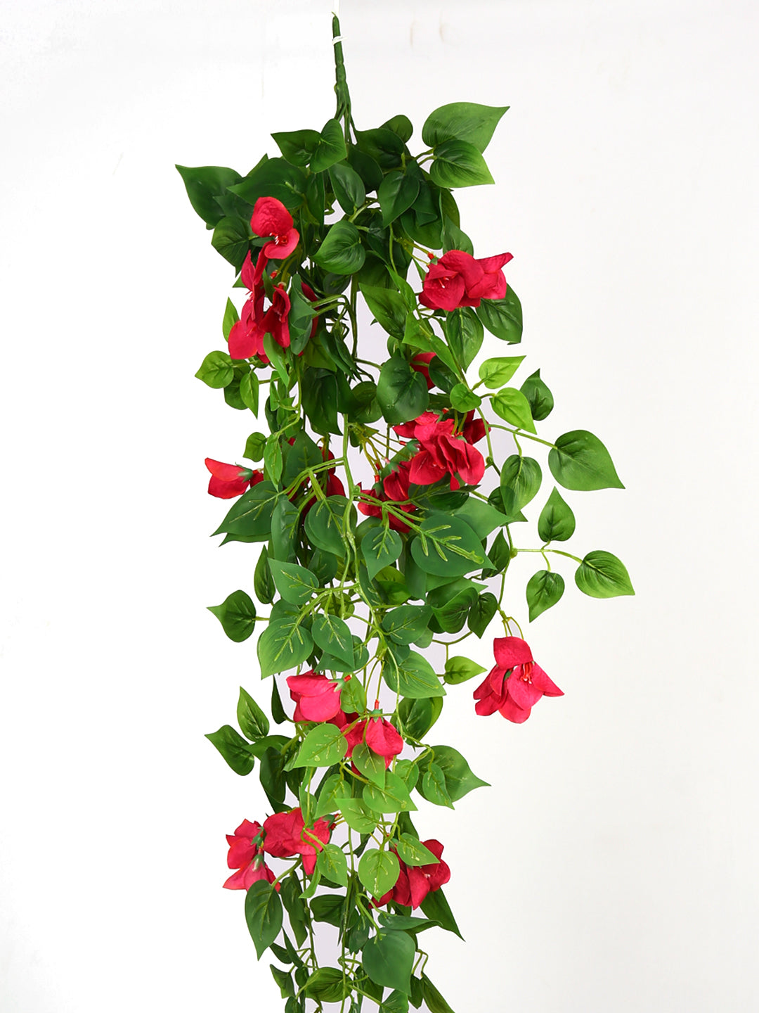 2.5 Feet Artificial Pink Bougainvillea Flower Hanging Plant without Pot - Premium Artificial Hanging Plant for Home and Interior Decor for indoor and outdoor use