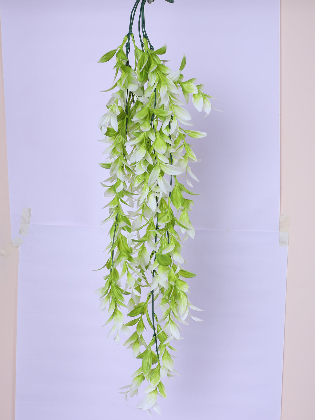 2.5 Feet Premium Artificial White Eucalyptus Hanging Plants - Pack of 2- Premium Artificial Hanging Plant for Home and Office Decor for indoor and outdoor use 