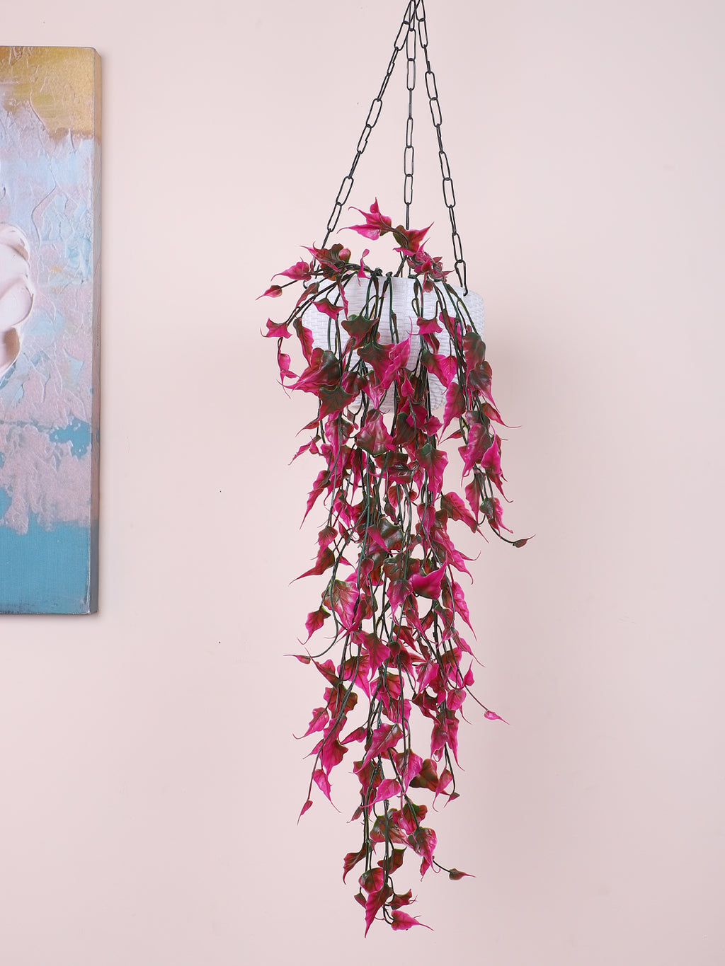 2.6 Feet Artificial Purple Eucalyptus Hanging Plants - Pack of 2- Premium Artificial Hanging Plant for Home and Interior Decor for indoor and outdoor use 