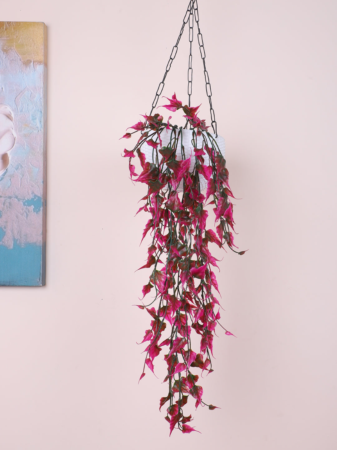 2.6 Feet Artificial Purple Eucalyptus Hanging Plants - Pack of 2- Premium Artificial Hanging Plant for Home and Interior Decor for indoor and outdoor use 