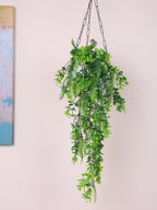 2.6 Feet Premium Artificial Green Eucalyptus Hanging Plants - Pack of 2- Premium Artificial Hanging Plant for Home and Office Decor for indoor and outdoor use 