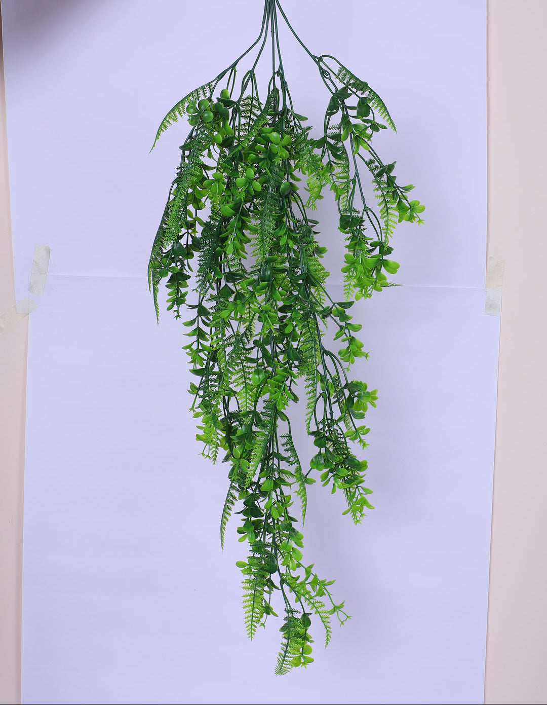 2.6 Feet Premium Artificial Green Eucalyptus Hanging Plants - Pack of 2- Premium Artificial Hanging Plant for Home and Office Decor for indoor and outdoor use 